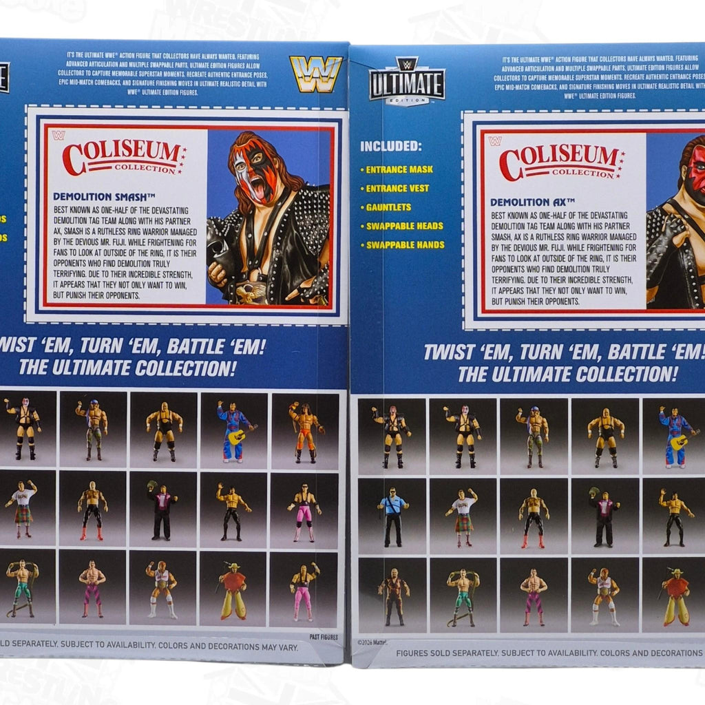 WWE MATTEL ULTIMATE EDITION COLISEUM COLLECTION DEMOLITION (BUNDLE OF 2)