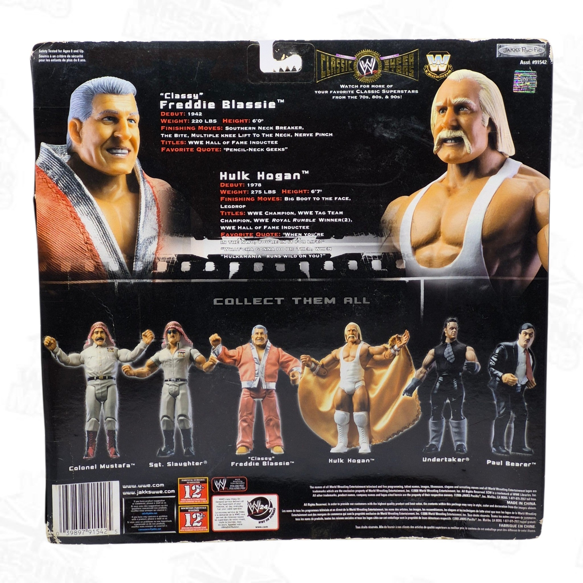 WWE JAKKS CLASSIC SUPERSTARS LIMITED EDITION HULK HOGAN/FREDDIE BLASSIE