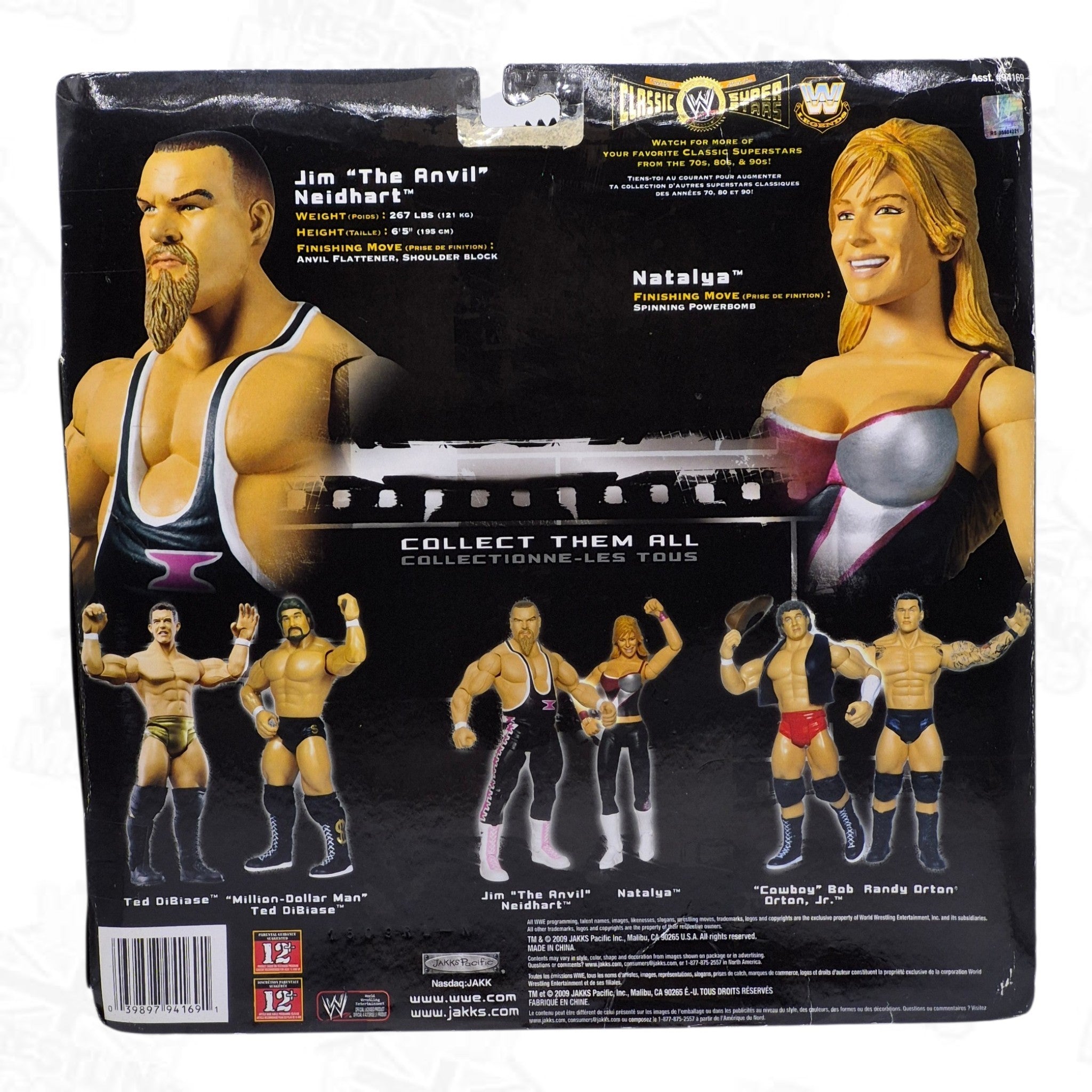 WWE JAKKS PACIFIC CLASSIC SUPERSTARS LIMITED EDITION JIM NEIDHART/NATALYA