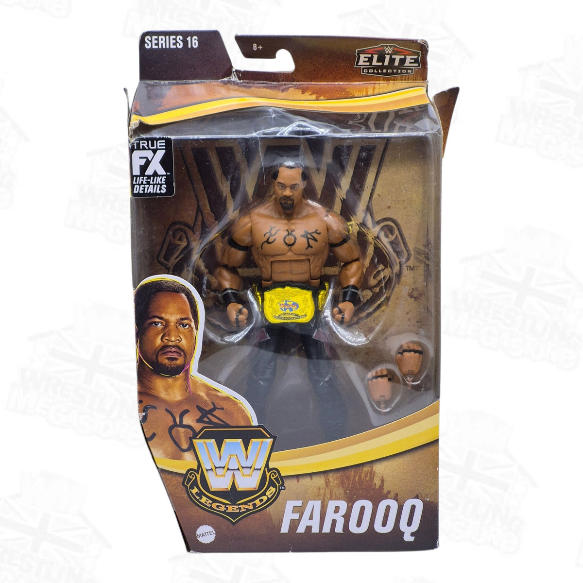WWE ELITE MATTEL LGENDS SERIES 16 FAAROOQ *DAMAGED*