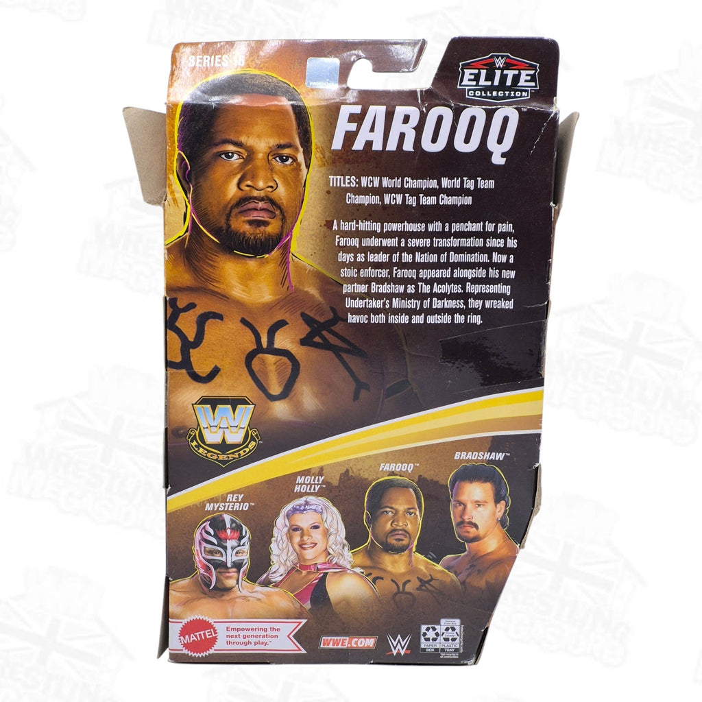WWE ELITE MATTEL LGENDS SERIES 16 FAAROOQ *DAMAGED*