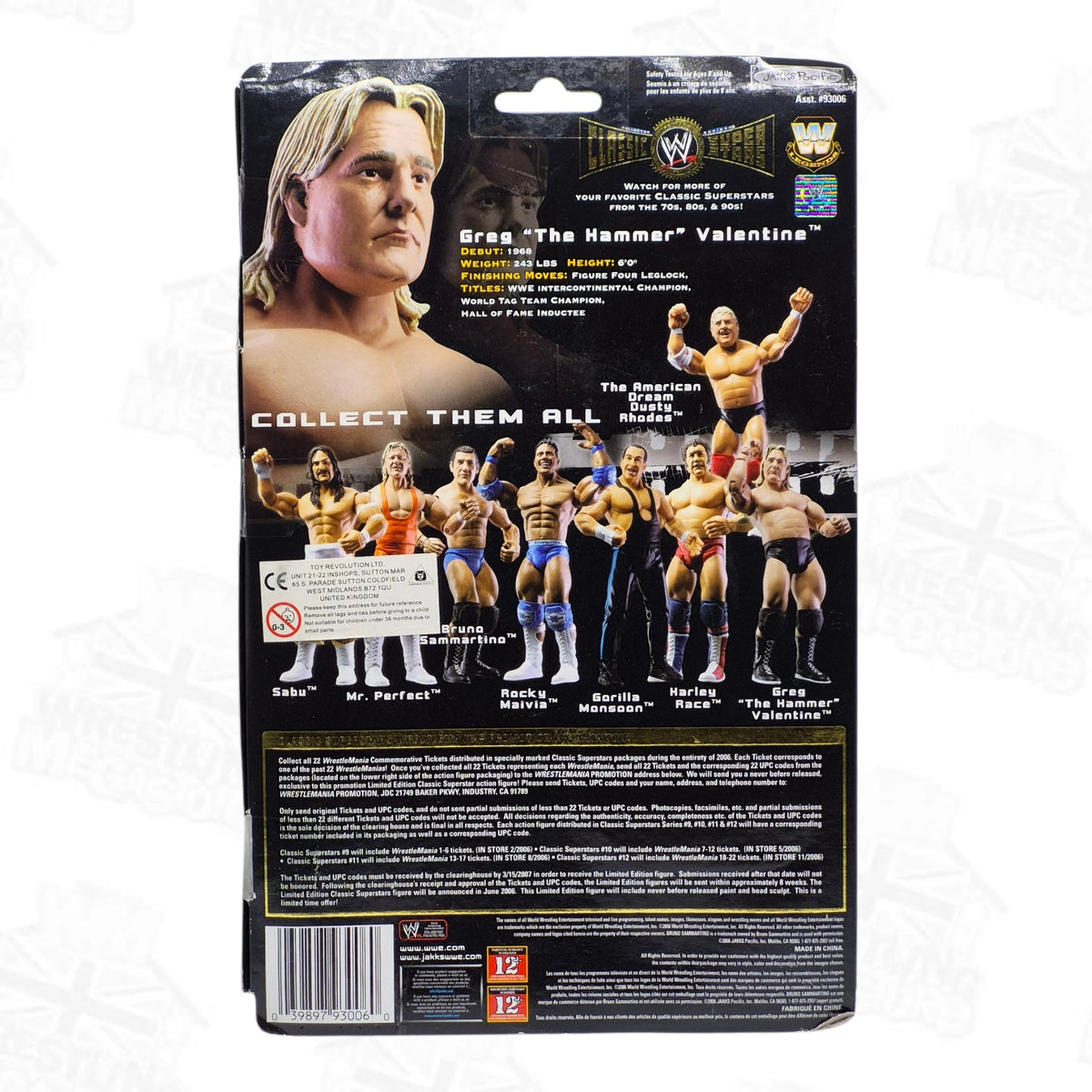 WWE JAKKS PACIFIC CLASSIC SUPERSTARS SERIES 10 GREG VALENTINE