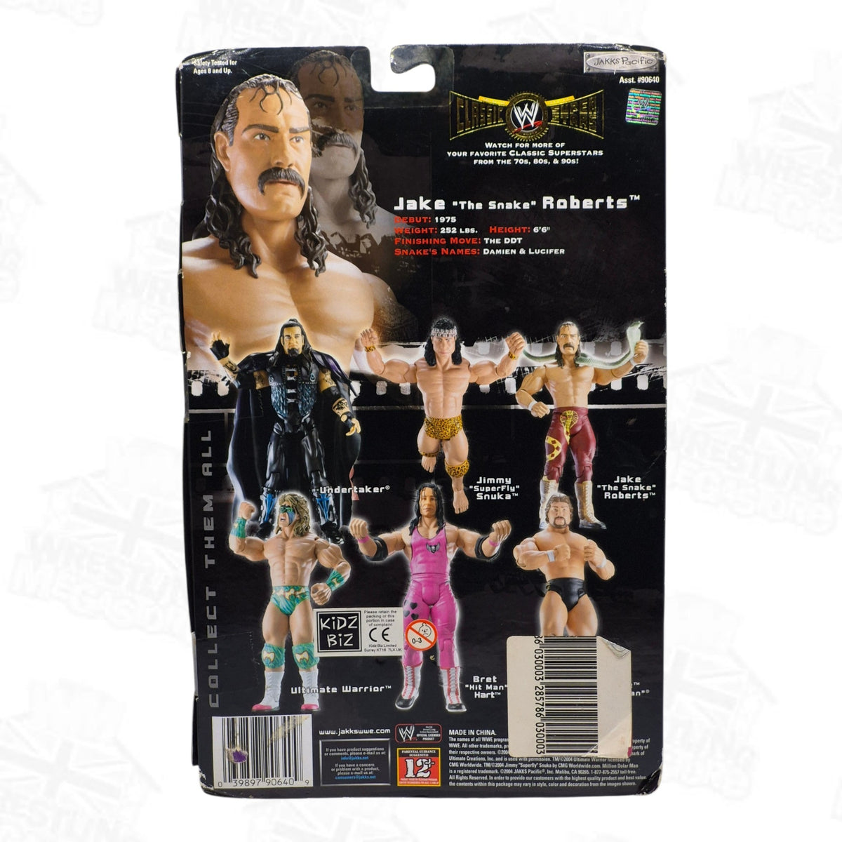 WWE JAKKS PACIFIC CLASSIC SUPERSTARS SERIES 3 JAKE 'SNAKE' ROBERTS