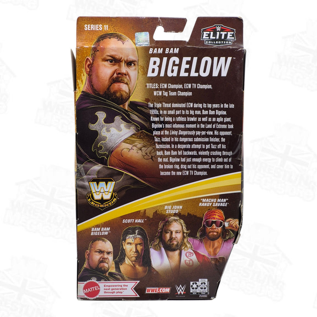 WWE ELITE MATTEL LEGENDS SERIES 11 BAM BAM BIGELOW *DAMAGED*
