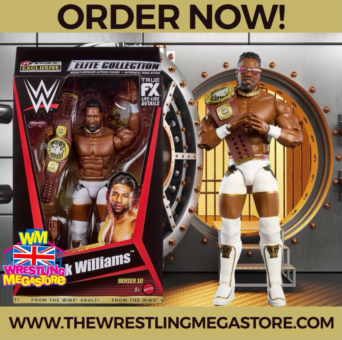 WWE ELITE MATTEL FROM THE VAULT SERIES 10 TRICK WILLIAMS *PRE ORDER DEPOSIT*