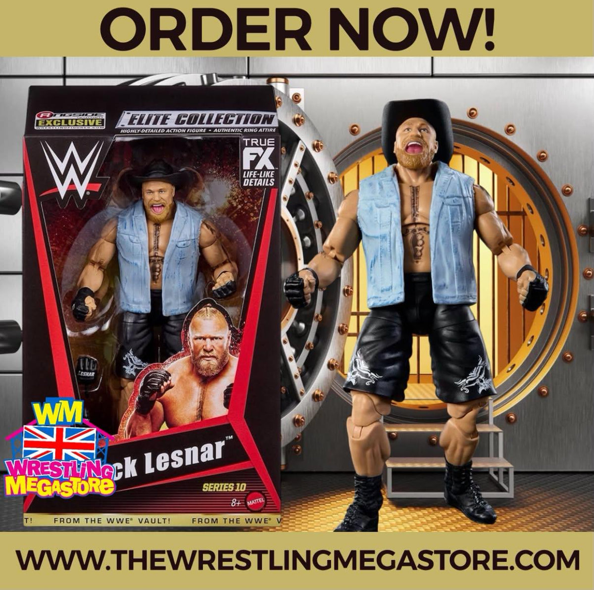 WWE ELITE MATTEL FROM THE VAULT SERIES 10 BROCK LESNAR *PRE ORDER DEPOSIT*