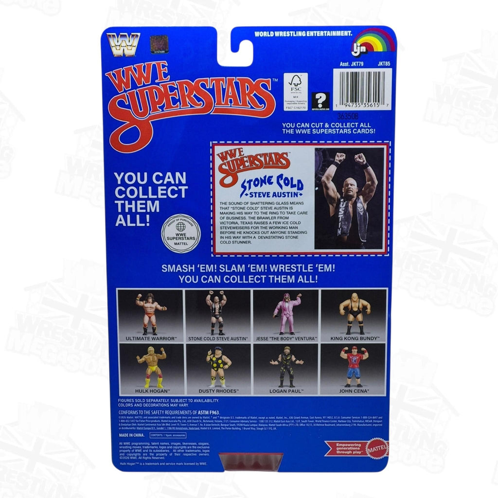 WWE MATTEL LJN SUPERSTARS WAVE 2 STONE COLD (BLACK CARD) *DAMAGED*