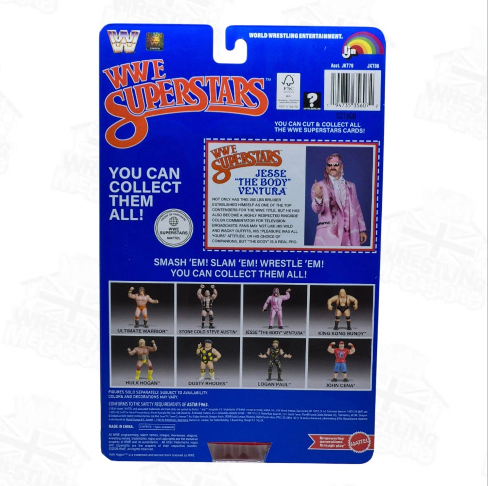 WWE MATTEL LJN SUPERSTARS WAVE 2 JESSE VENTURA (BLACK CARD) *DAMAGED*