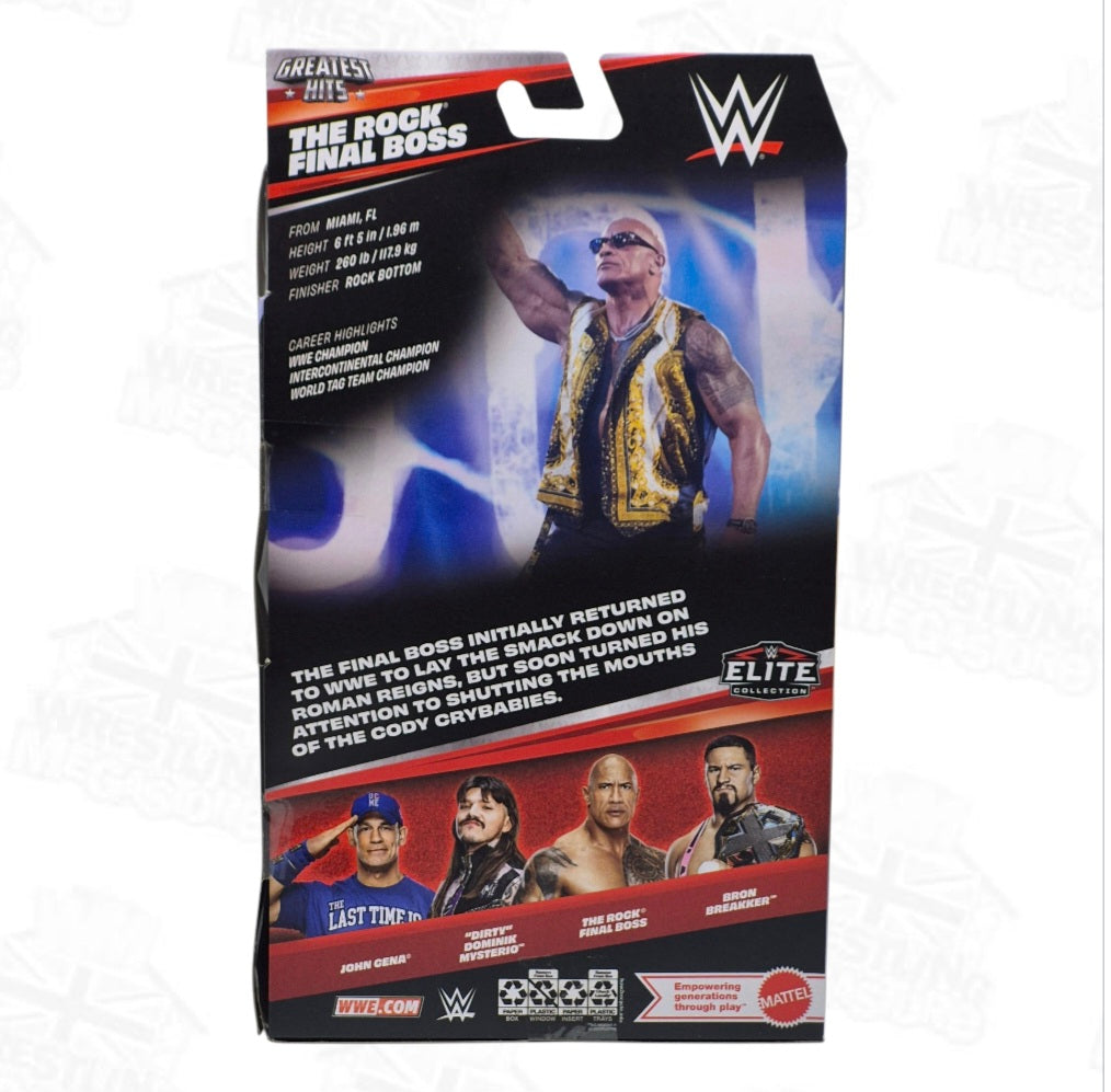 WWE ELITE MATTEL GREATEST HITS FINAL BOSS THE ROCK