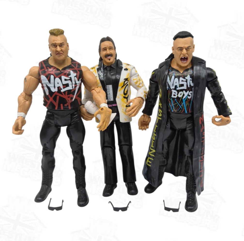 WWE JAKKS PACIFIC CLASSIC SUPERSTARS NASTY BOYS/JIMMY HART 3-PACK