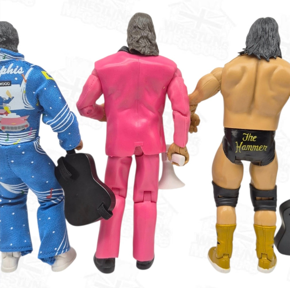 WWE JAKKS PACIFIC CLASSIC SUPERSTARS HONKY TONK MAN/GREG VALENTINE/JIMMY HART 3-PACK