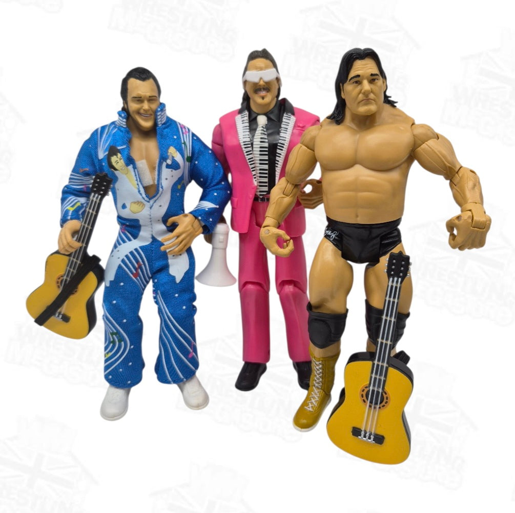 WWE JAKKS PACIFIC CLASSIC SUPERSTARS HONKY TONK MAN/GREG VALENTINE/JIMMY HART 3-PACK