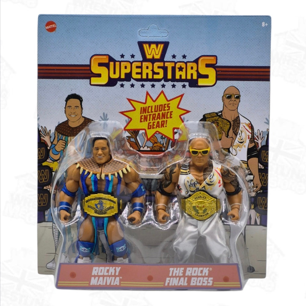 WWE MATTEL SUPERSTARS EXCLUSIVE FINAL BOSS/ROCKY MAIVIA 2-PACK