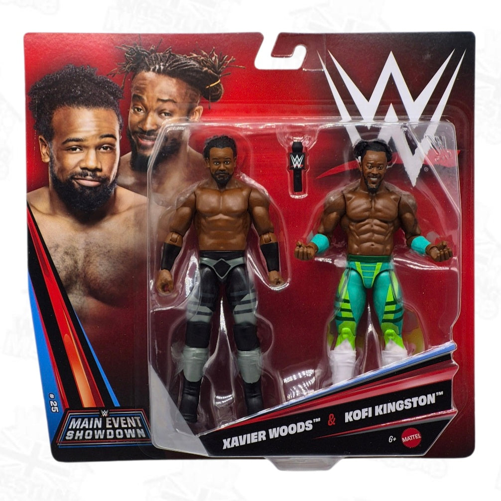 WWE MATTEL MAIN EVENT SHOWDOWN SERIES 25 XAVIER WOODS/KOFI KINGSTON