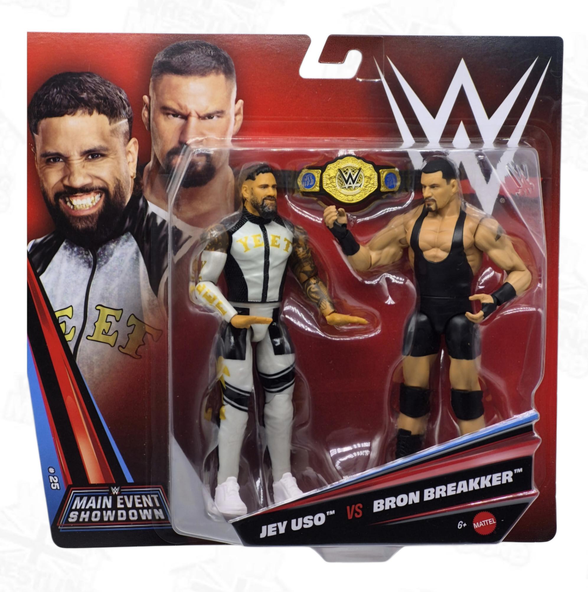 WWE MATTEL MAIN EVENT SHOWDOWN SERIES 25 JEY USO/BRON BREAKKER