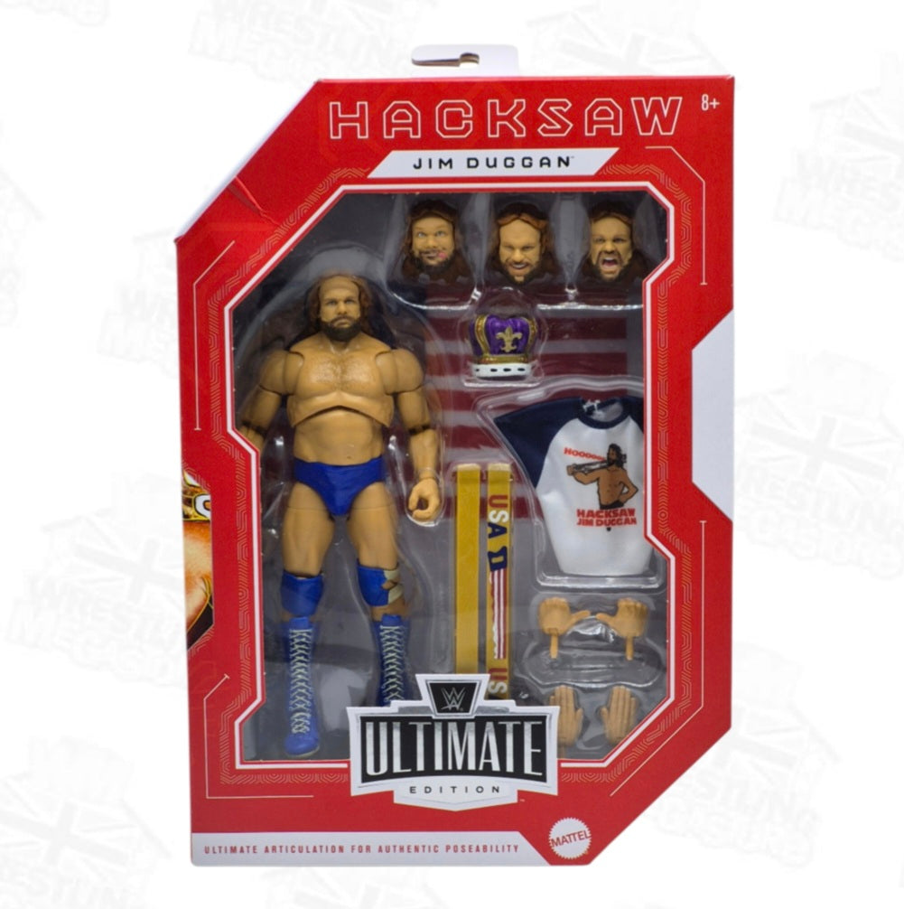 WWE MATTEL ULTIMATE EDITION LEGENDS HACKSAW JIM DUGGAN *DAMAGED*