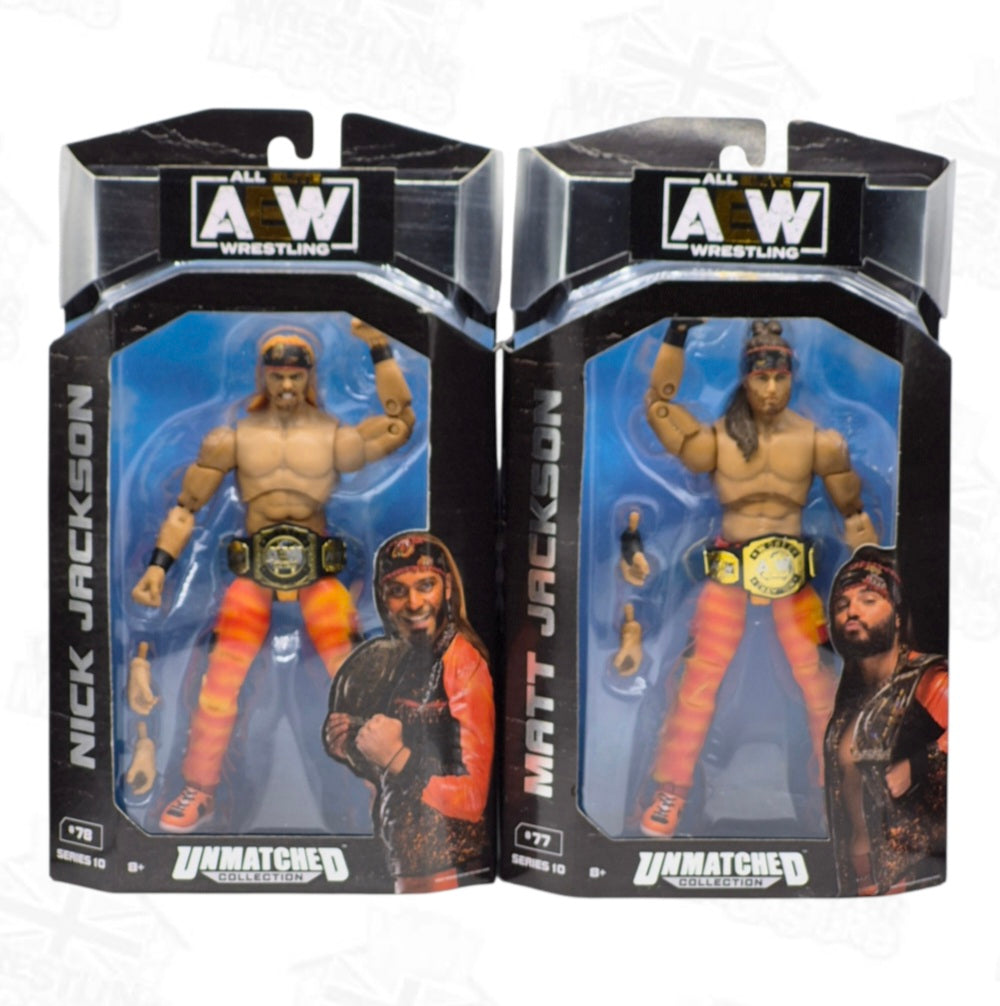 AEW JAZWARES UNMATCHED WAVE 10 YOUNG BUCKS (BUNDLE OF 2) *DAMAGED*