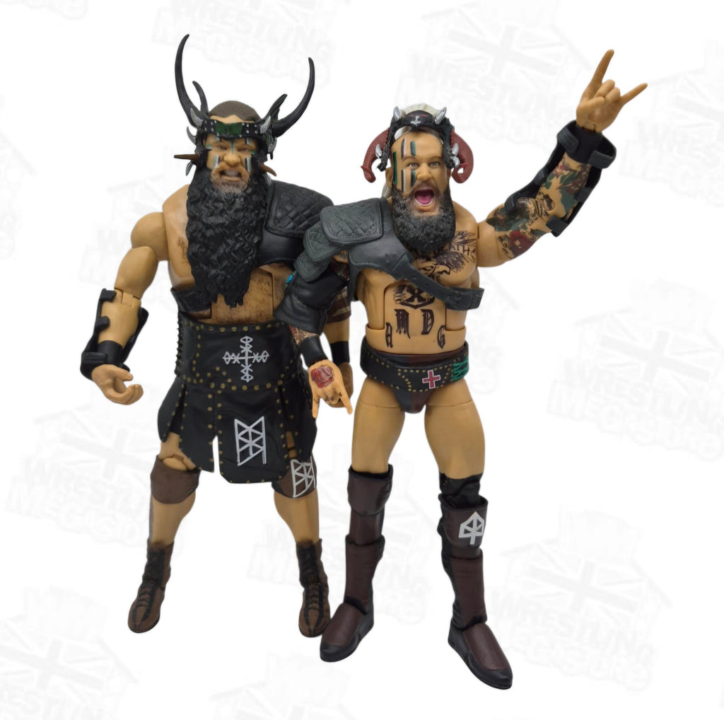 WWE ELITE MATTEL SERIES 80 VIKING RAIDERS (BUNDLE OF 2)