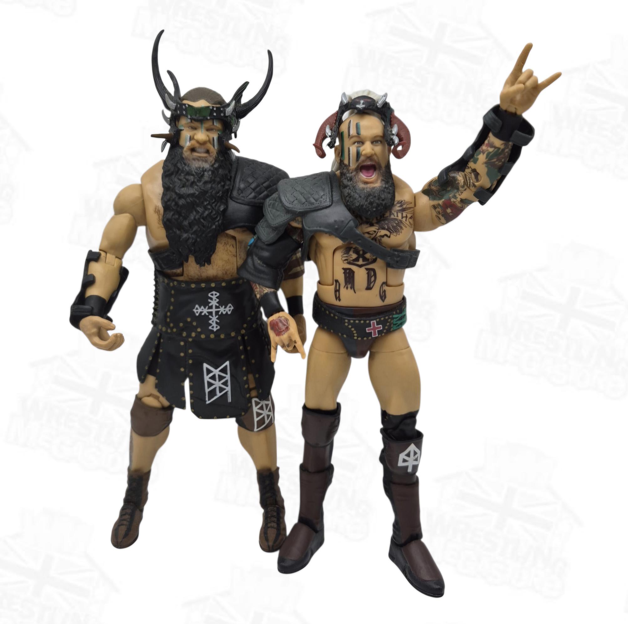 WWE ELITE MATTEL SERIES 80 VIKING RAIDERS (BUNDLE OF 2)