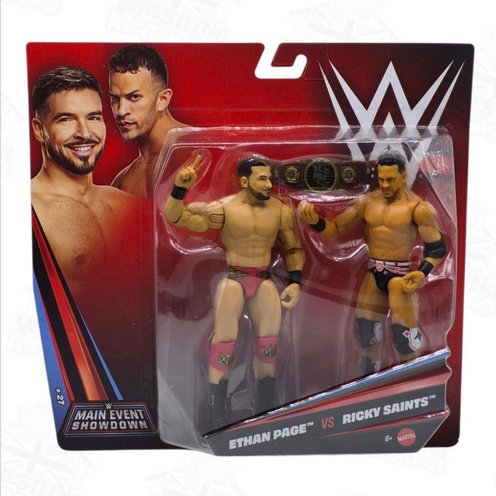 WWE MATTEL MAIN EVENT SHOWDOWN SERIES 27 ETHAN PAGE & RICKY SAINTS