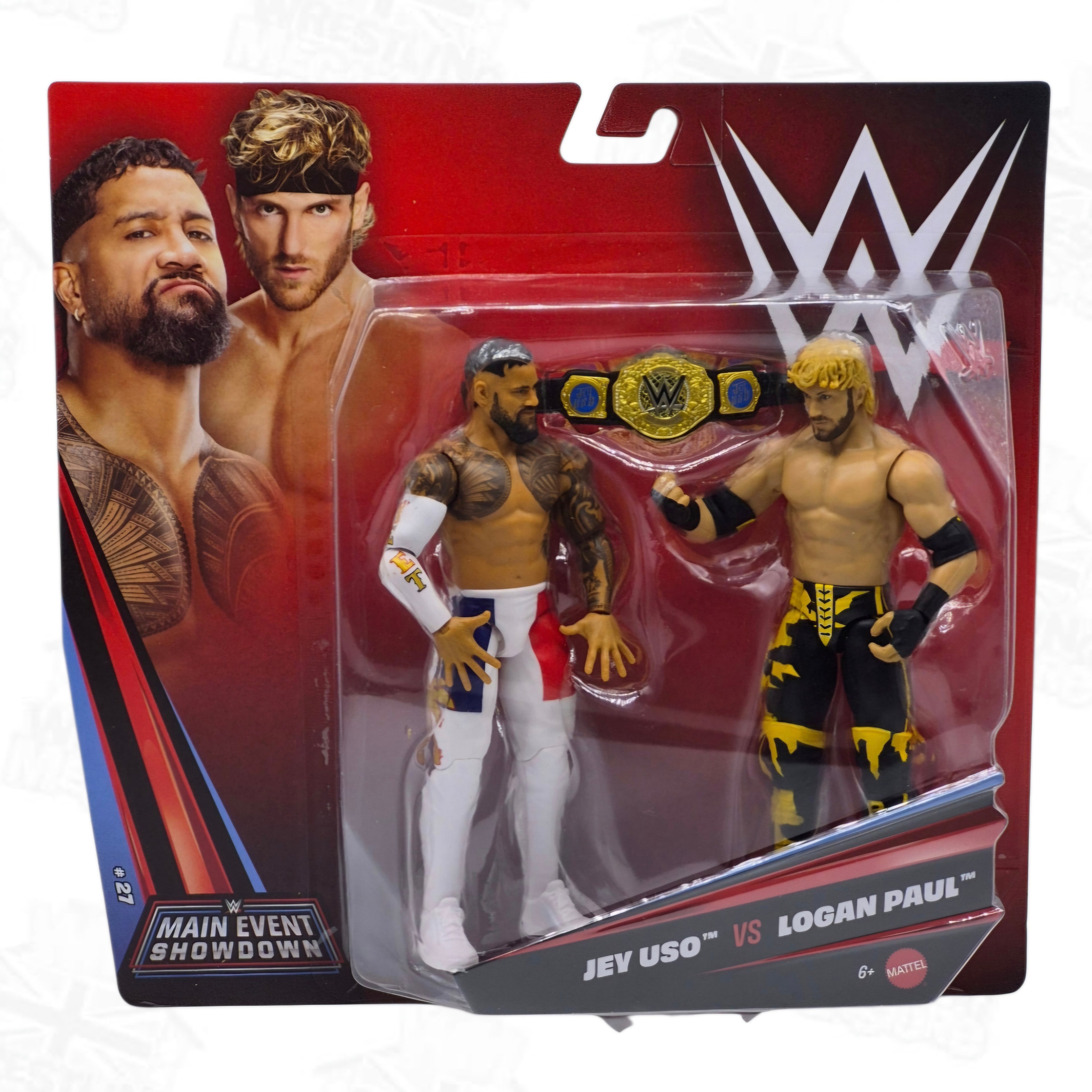 WWE MATTEL MAIN EVENT SHOWDOWN SERIES 27 JEY USO & LOGAN PAUL